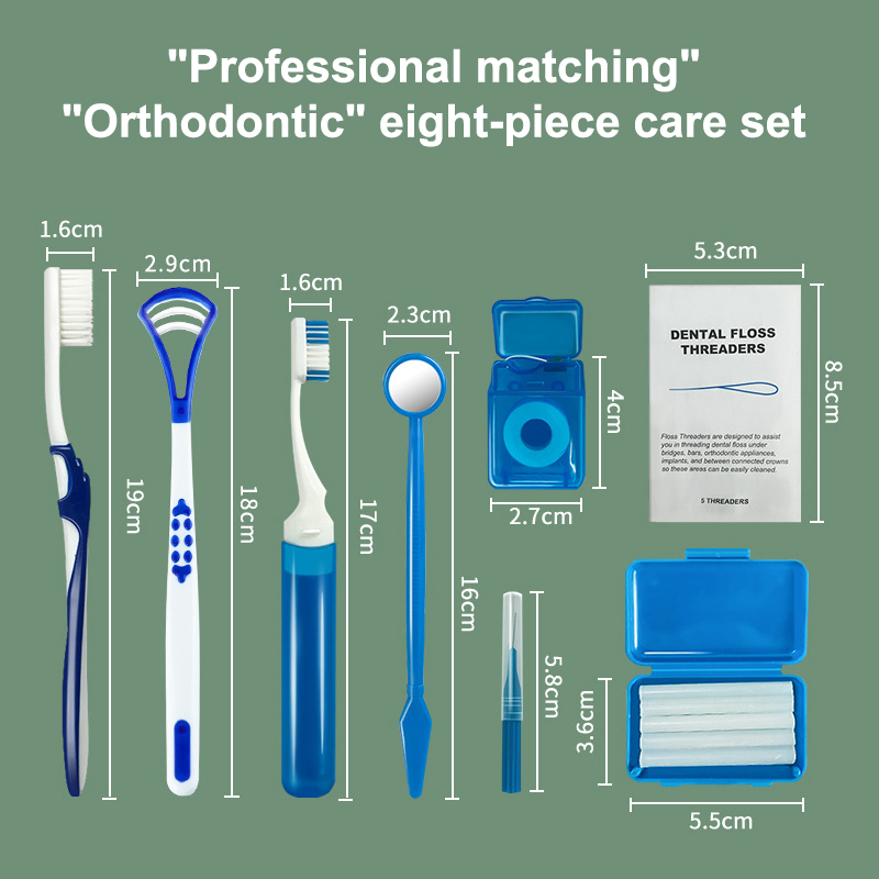 8pcs/set Dental Care Brush Kit - Waxing Kit Home บทวิจารณ์และราคา
