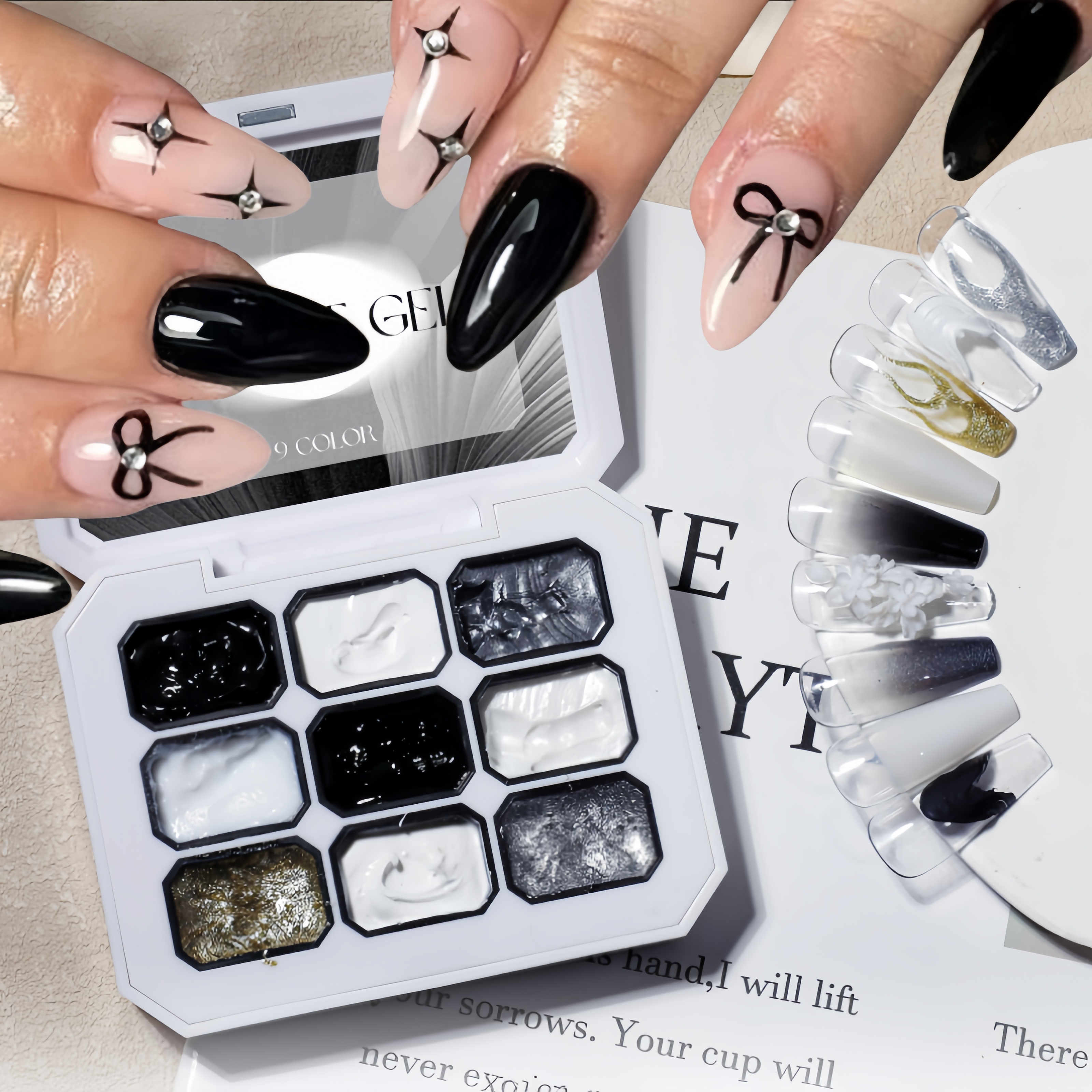 1 set of black and white solid - Waxing Kit Home บทวิจารณ์และราคา