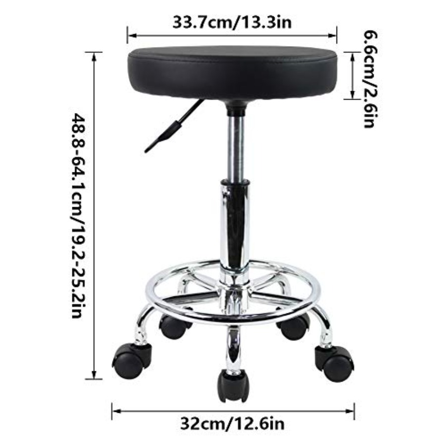 PU Leather Round Rolling Stool - Spa & Wellness Center Hotel Solverde บทวิจารณ์และราคา