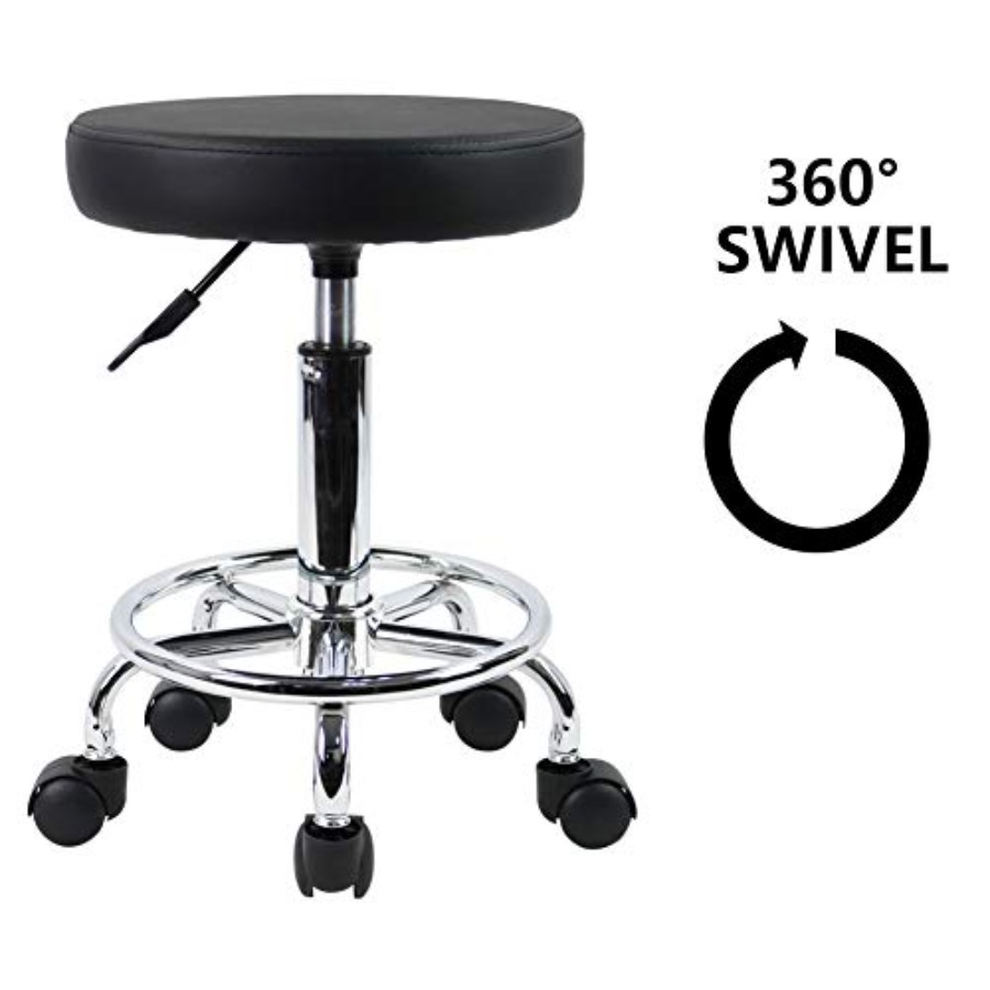 PU Leather Round Rolling Stool - Spa & Wellness Center Hotel Solverde บทวิจารณ์และราคา